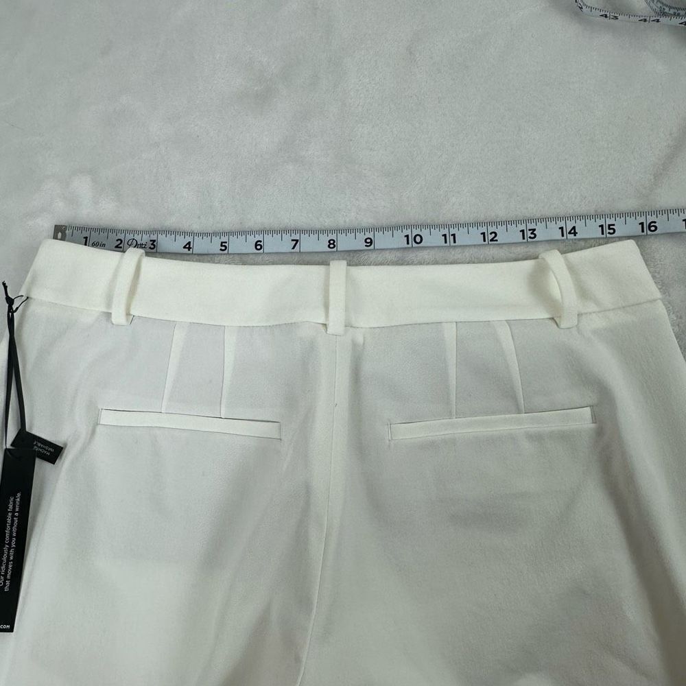 White House Black Market Women's Size 8 Dressy Bermuda Shorts Classic White New - Picture 12 of 14